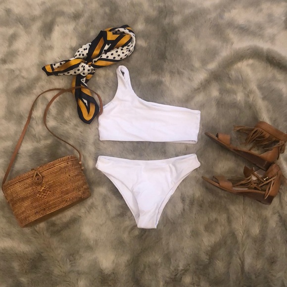 SHEIN Other - SHEIN | White One Shoulder Bikini